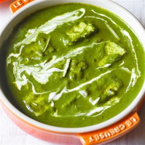 ほうれん草パニールカレー Spinach paneer curry